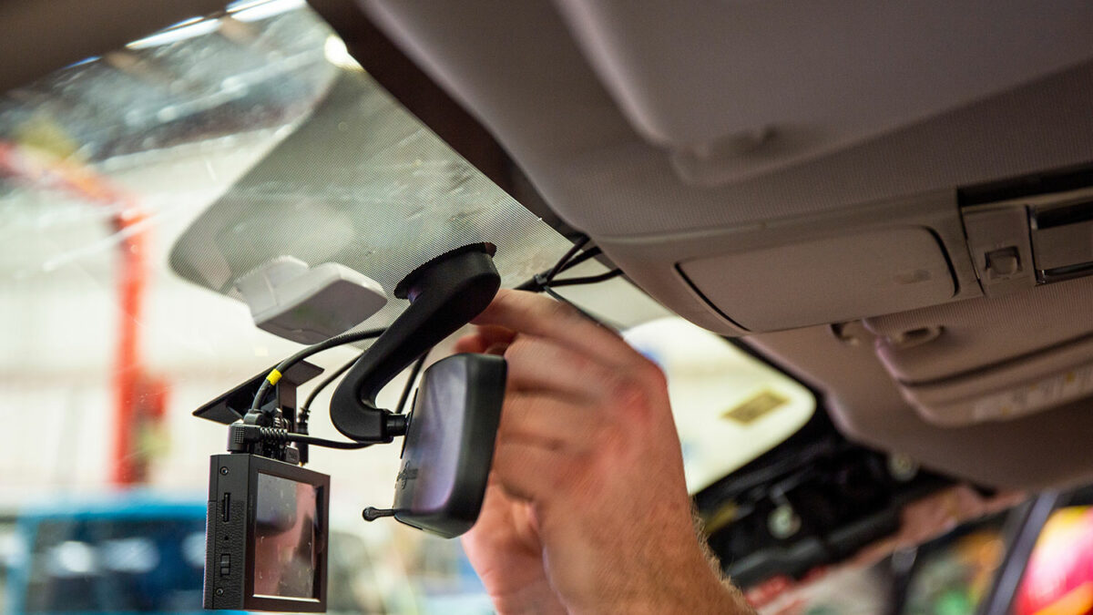 professionally installed dash cam